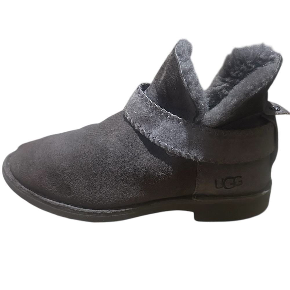 UGG Women's Gray Suede Ankle Boots - Picture 1 of 9